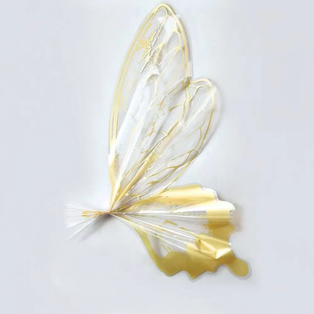 Luxury Butterfly Design Floral Wrapper Sheets Thickened Plastic Material Bouquet Packaging For Wedding Birthday Festival Gift