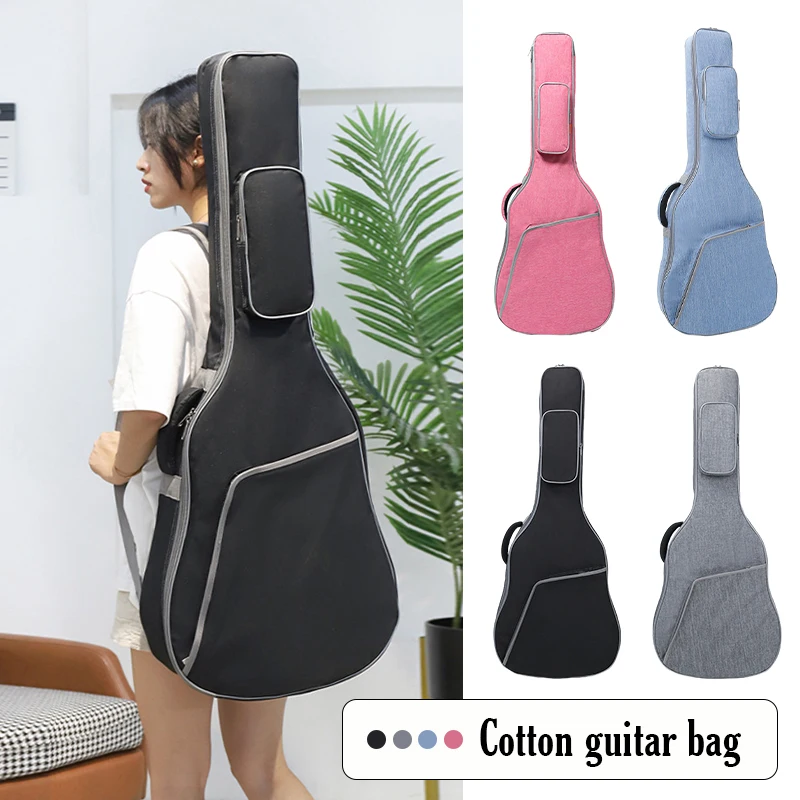 Thickened Guitar Gig Bag Double Shoulder Straps Padded Soft Case Backpack New Wear-Resistant Portable Easy To Carry Storage