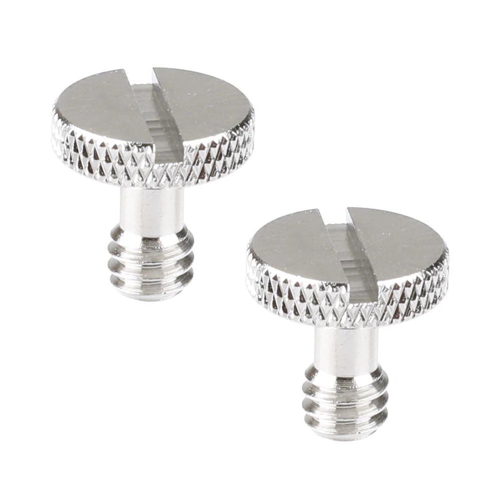 CAMVATE 2ชิ้นเปลี่ยนชุดสกรูมาตรฐาน1/4 "-20 Slotted สกรูสำหรับแผ่นกล้อง Rig, Gimbals ใหม่