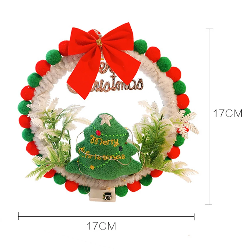DIY Natal LED Light Wreath, Light String, Presentes para Famílias