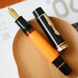MAJOHN P139 Retro Large Piston Fountain Pen Fine EF/F/M Nib Writing Hard Rubber Tongue All-copper Piston Luxury Elegant Pens