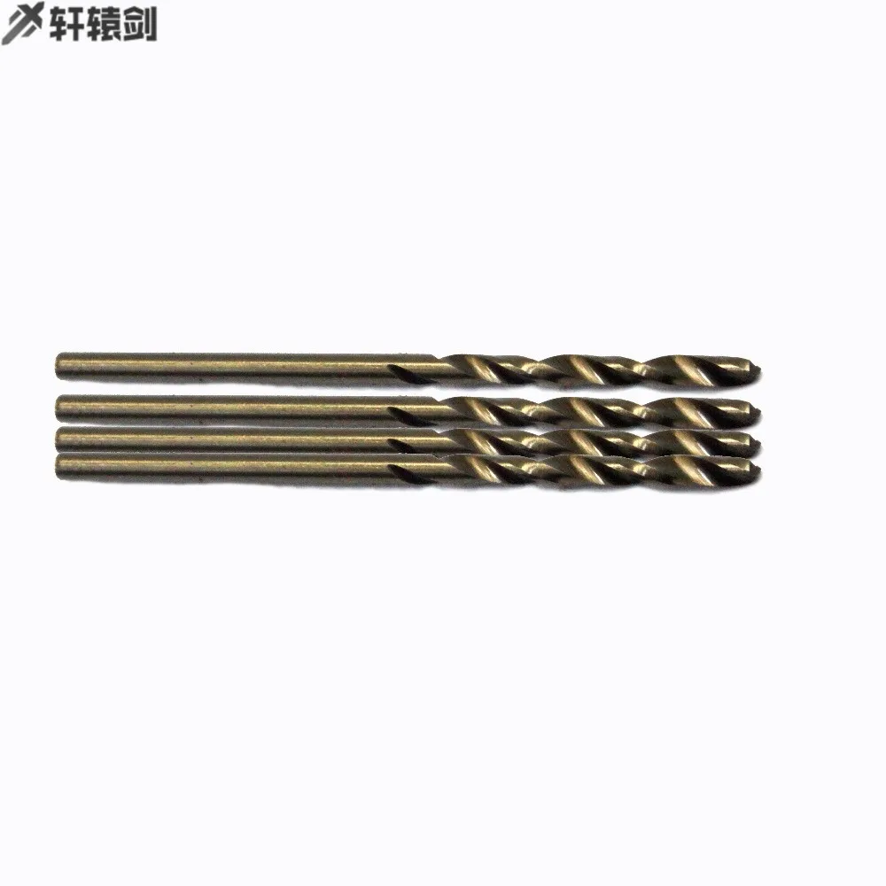 10PCS 3.1 3.2 3.3 3.4 3.5 3.6 3.7 3.8 3.9 4.0 mm HSS-CO M35 Cobalt Steel Straight Shank Twist Drill Bits For Stainless Steel