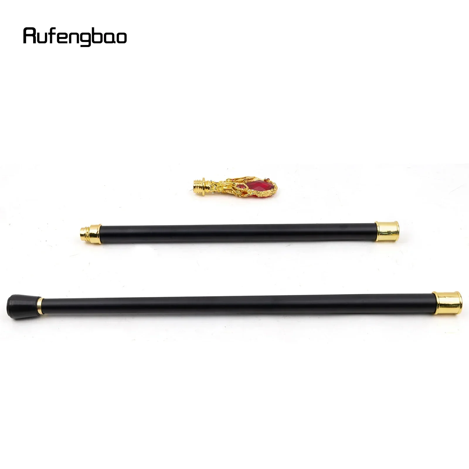 Czerwony Diament Złota Laska do Chodzenia Modna Dekoracyjna Laska Elegancka Laska Sceniczna dla Dżentelmena 95cm