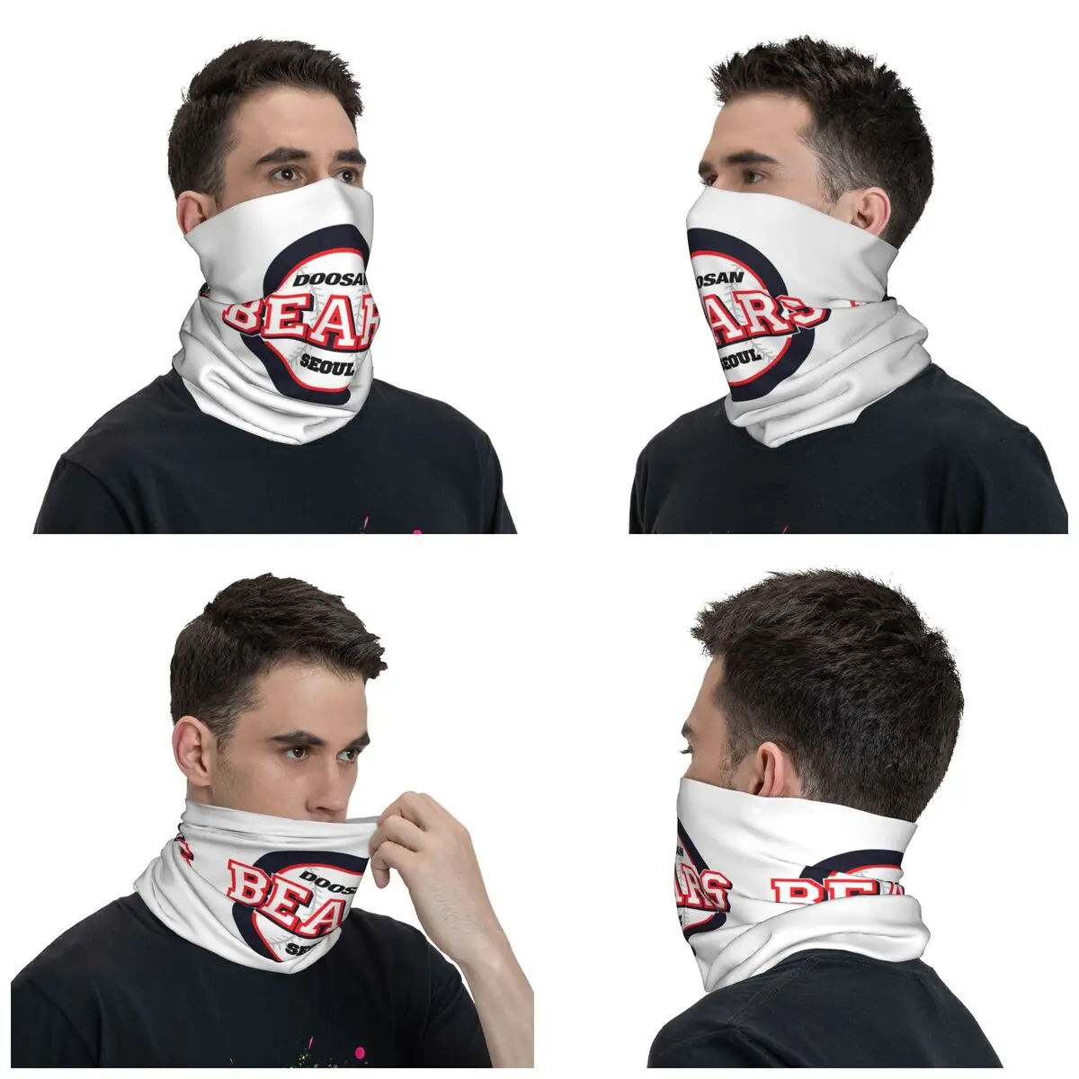 Doosan Bears Bandana Neck Gaiter Printed Baseball Team Sport Lover Balaclavas Mask Scarf Warm Cycling Fishing Unisex All Season