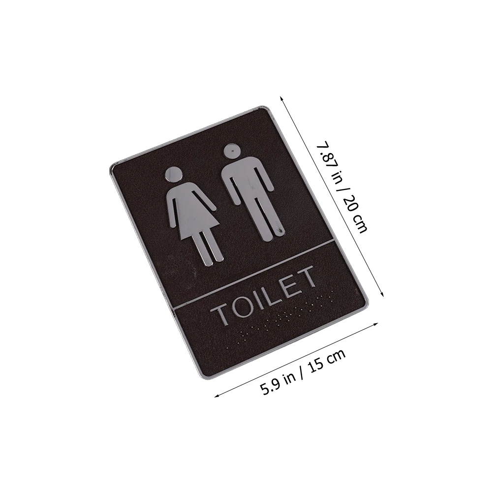

3pcs Washroom Plate Acrylic Restroom Directional Signage For Hotel Store Mall Glass Wall Door Toilet Unisex Bathroom