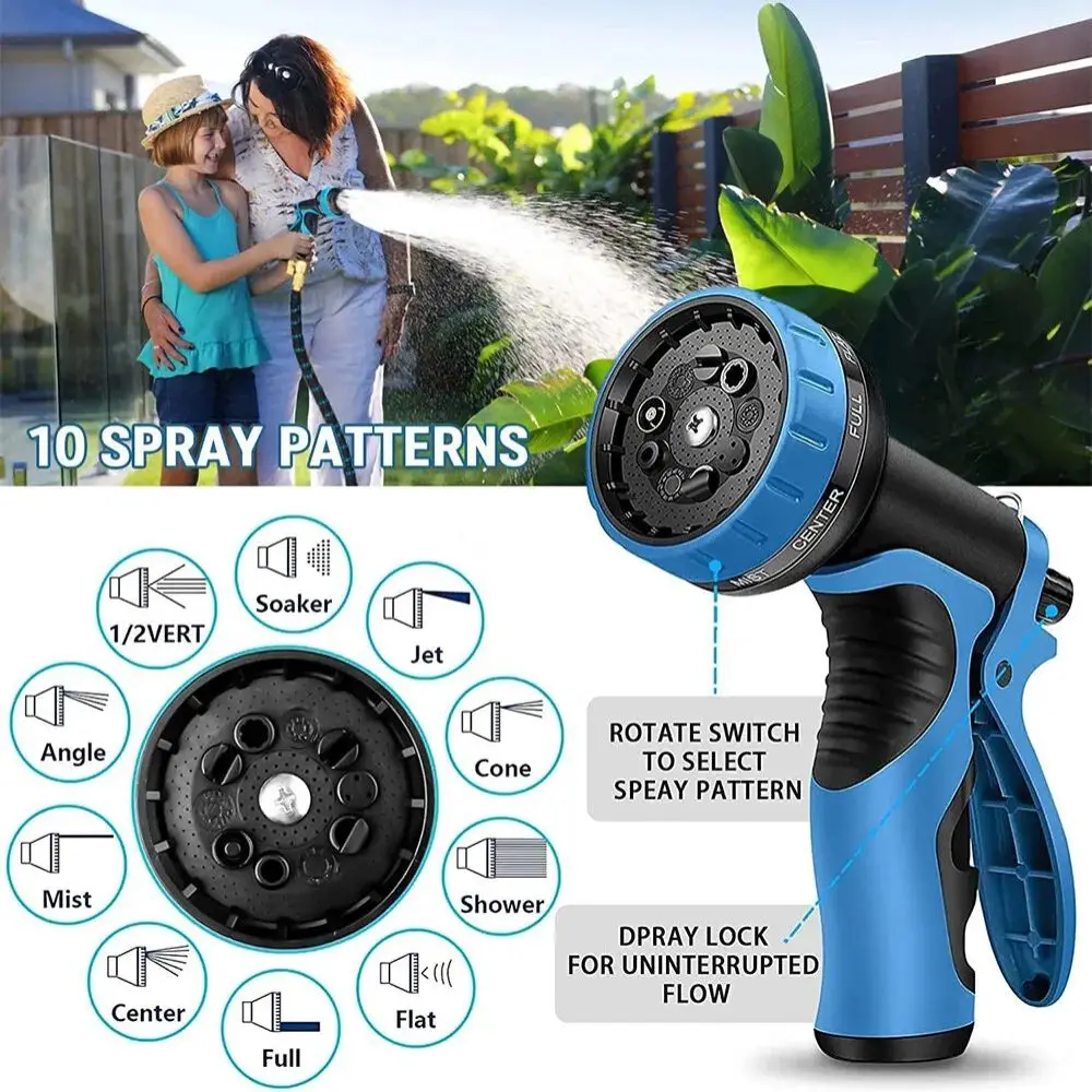 

100FT High Pressure 4X Stronger Garden Water Hose Flexible Heavy Duty Water Pipes Expandable Deluxe Irrigation Tools Farm