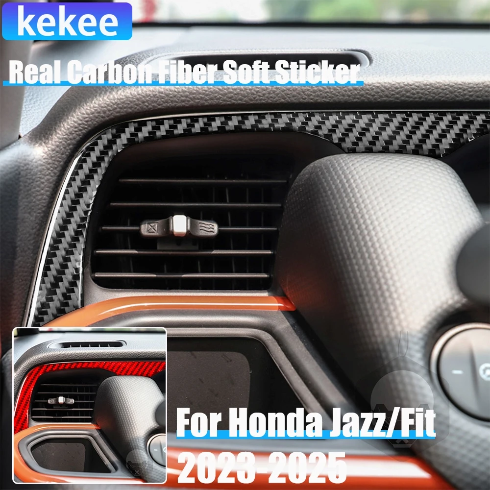 

Real Carbon Fiber Car Accessories Speedometer Strip Decorative Trim Cover Soft Sticker For Honda Fit /Jazz GR9 2023 2024 2025