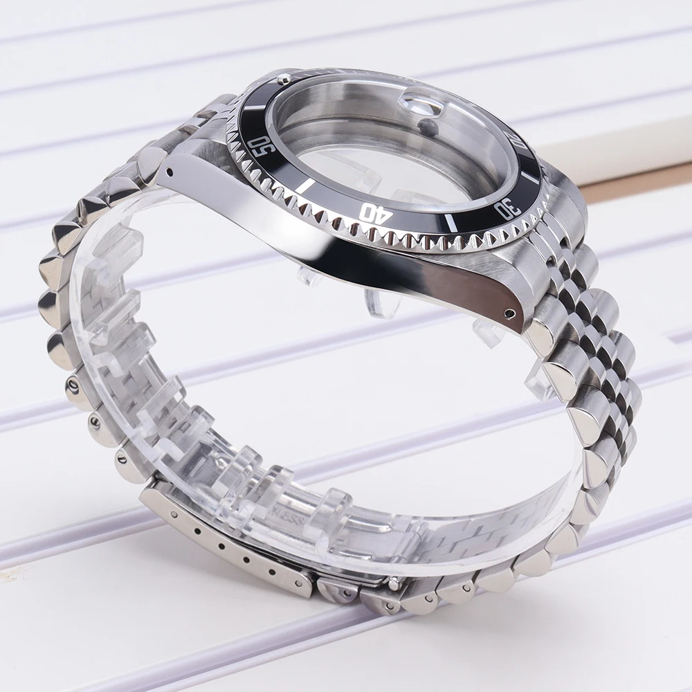 38-mm-Vintage-Uhrengehäuse und -Armband, 316L-Edelstahlteile mit Saphirglas für NH35-, NH36-, NH34/38- und NH70-Uhrwerke, passend für Retro-Submariner. – Detail 4