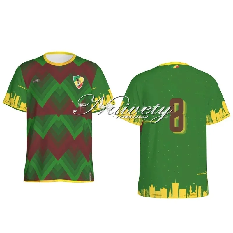 2026/25Best-sellingSummer Maillot Congo Brazzaville Republic of Congo Camiseta transpirable de secado rápido para adultos y niños