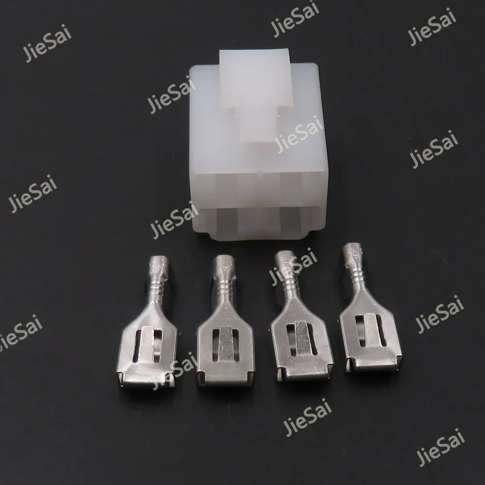 4 Pin 6.3 Series PA66 Car Electric Socket Automotive Connector For Cars Motor
