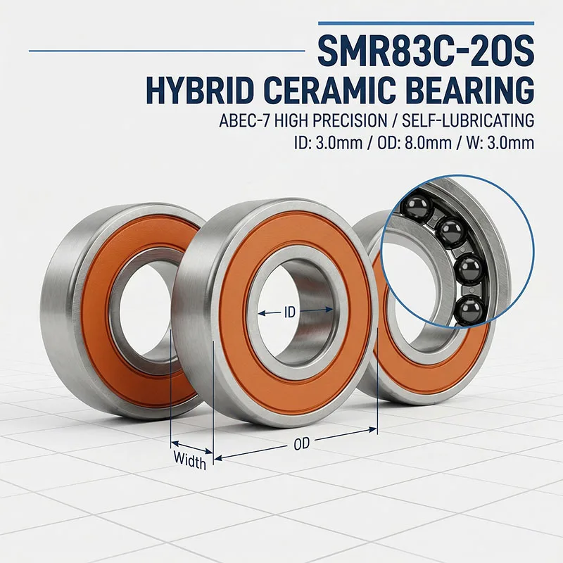 10pcs Fishing Reel Bearing 3x8x3 SMR83 2RS Hybrid Ceramic Ball Bearing 3*8*3 RC Bearing MR52 MR63 MR74 MR83 SMR83C 2OS L830 DDU