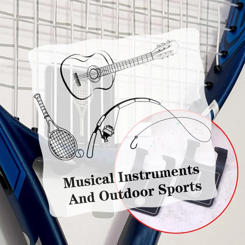 

Universal Tennis Racket Wall Mounted Racket Rack Vertical Display Stand Stainless Steel Wall Hook Badminton Racket Holder
