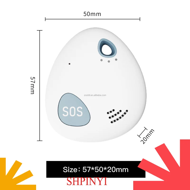 Personal GPS Tracker for Kids Disabled Elderly IP68 Waterproof Anti-Lost GPS Tracker SOS Alarm APP Remote Control Positioning