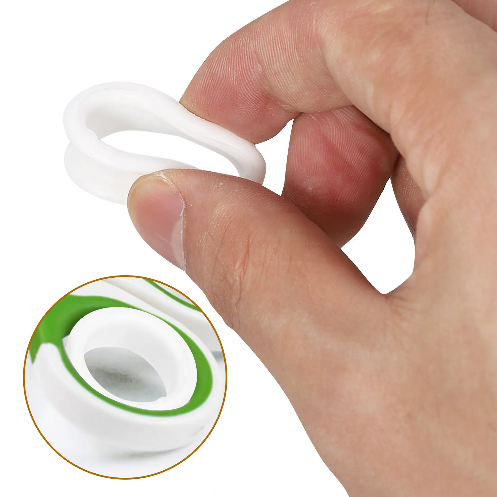 

10Pcs Supple Silicone Scissor Finger Rings Anti-Skid Comfortable Finger Protector Ring for Hairdressing Scissors Grooming Pets
