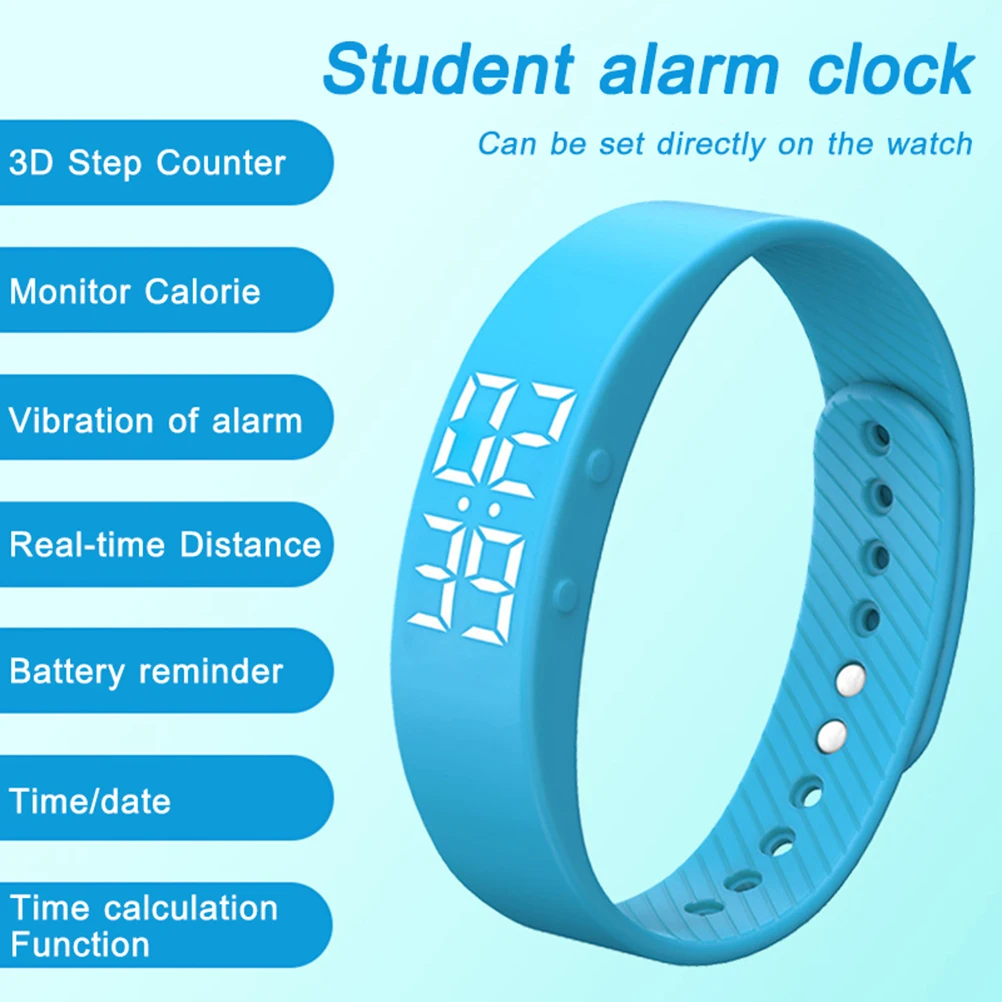 Sports Fitness Smart Watch Silicone LED Pedometer Digital Wristband Waterproof Bracelet Men Health Monitor Step Counter