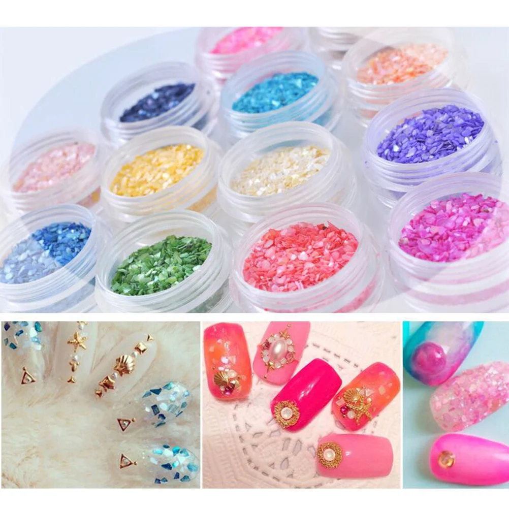 12Pcs Nail Powder Kit Fashion Customizable Manicure Decorations for Natural Or Artificial Nails Nail Polish Powder