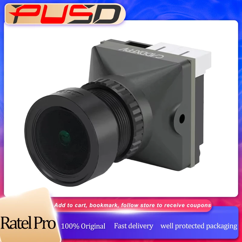 

2025 New CADDX Ratel Pro Analog FPV Camera 2.1mm Lens NTSC/PAL Switchable 16:9/4:3 For FPV Racing Drone