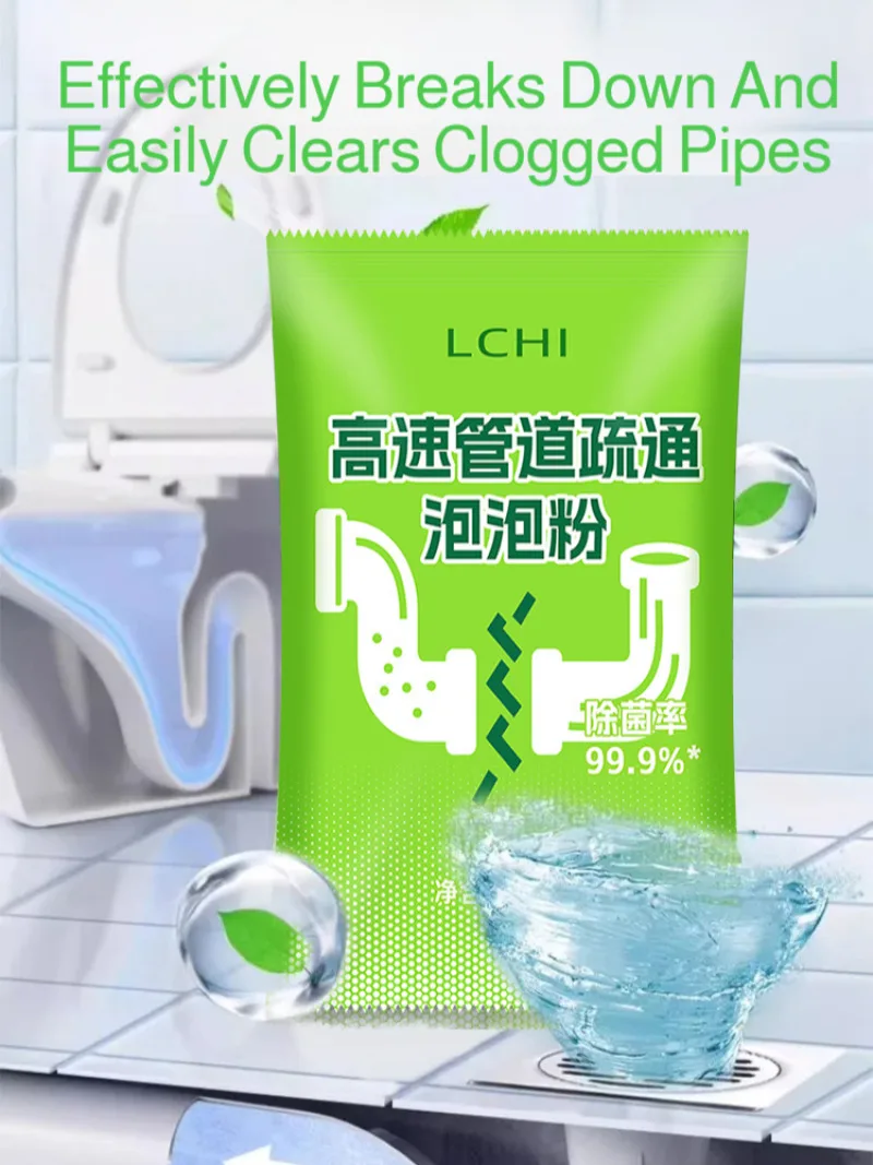 

Очиститель слива, порошок, многофункциональная пена для быстрого очистки труб, удаление жирного запаха волос, очиститель слива для душа в кухонной раковине