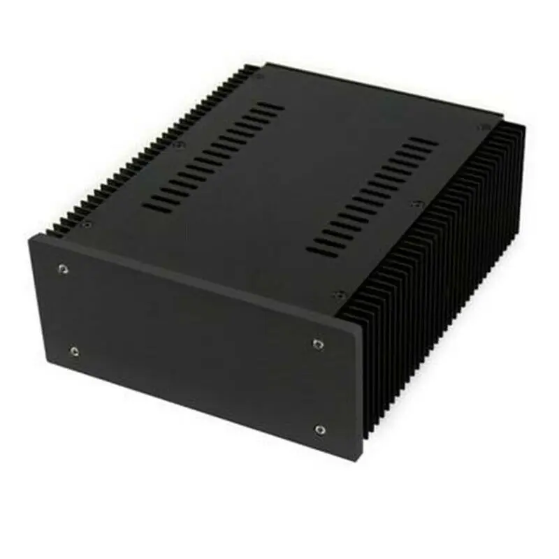 

Silver black Full Aluminum Amplifier Enclosure Case Preamplifier Box PSU Chassis 2109