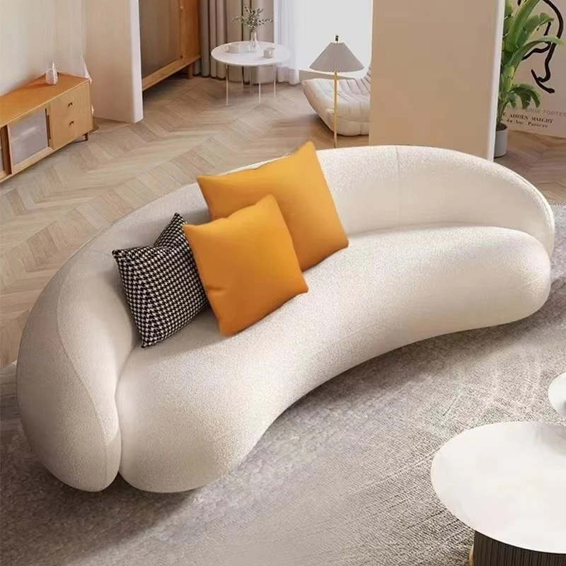 Stylish and elegant terry curved sofa, modern simple curved sofa, suitable for luxury living room villas