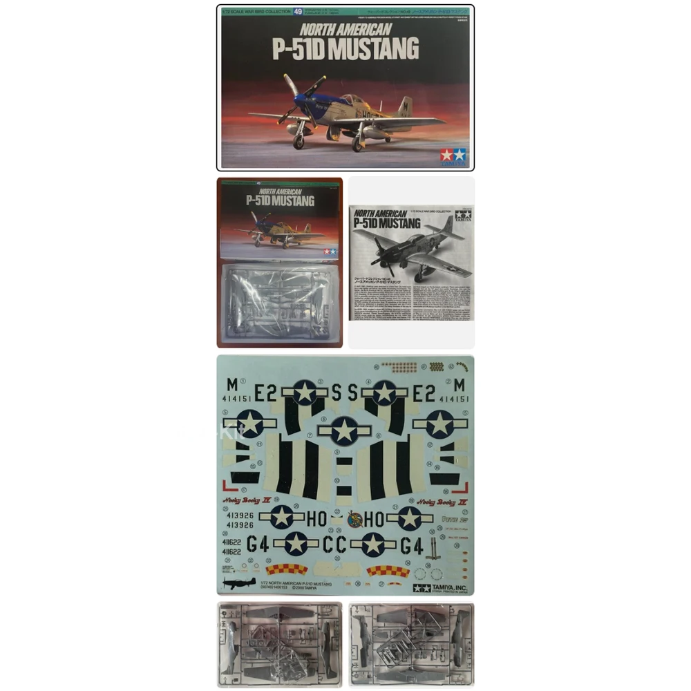 Tamiya 60749, Escala 1:72, Avión de Combate P-51D Mustang de EE. UU., Kit de Construcción de Modelo de Plástico, Manualidades, Ensamblaje