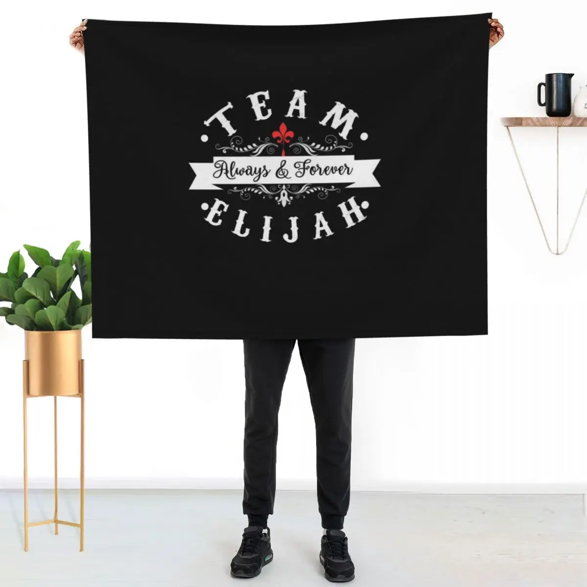 Team Elijah. Throw Blanket Single Furry Thermal Designers Winter beds Sleeping Bag Blankets