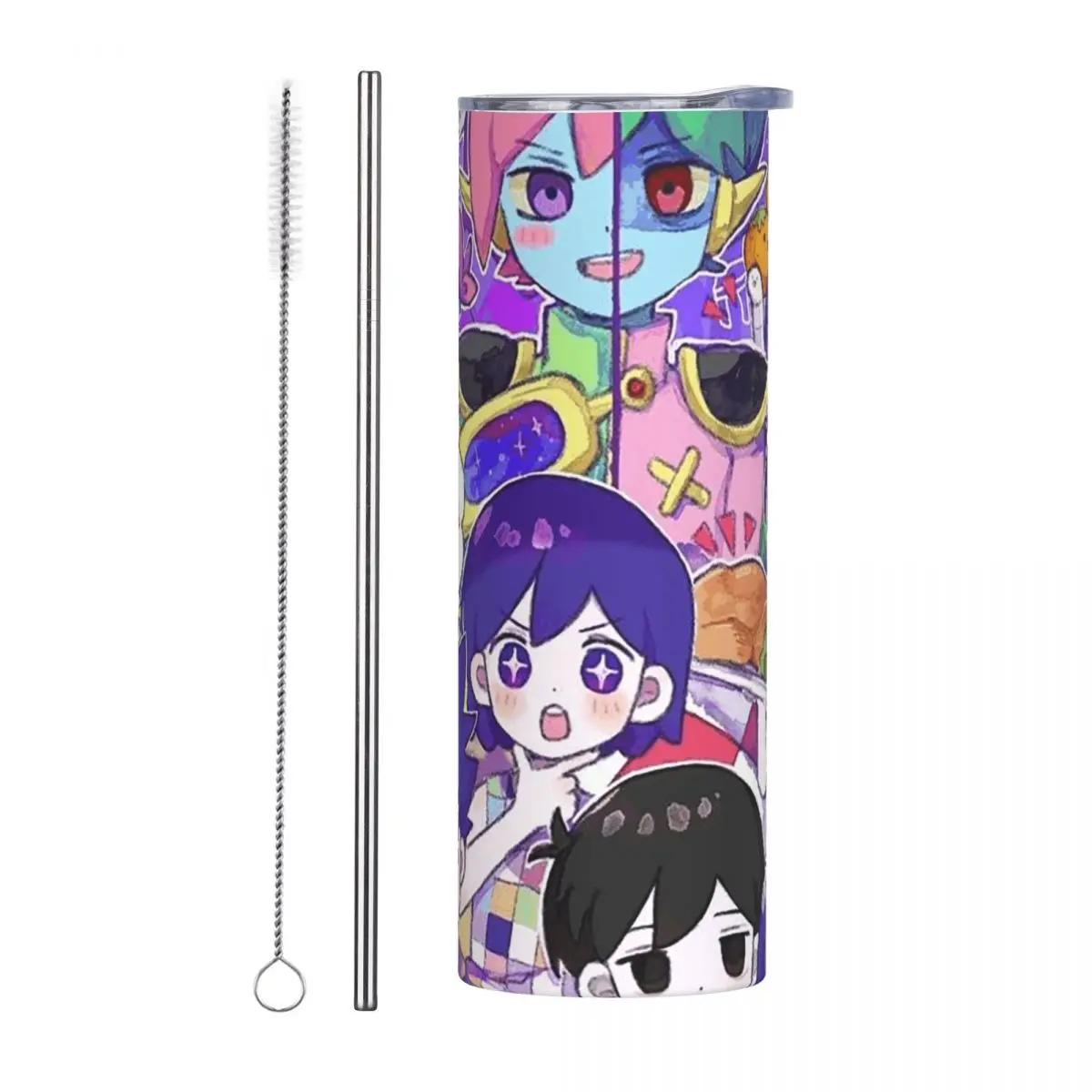

Omori Hero Sunny Basil Cartoon Horror Stainless Steel Tumbler Vacuum Insulated Mug Thermal Cold Cup Straws With Lid 20oz