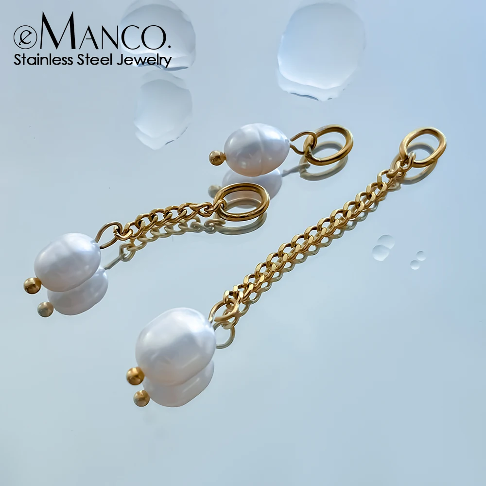EMANCO Stainless Steel DIY Freshwater Pearl Pendant Suitable for Women's Necklace, Bracelet, and Jewelry Making Factory Direct
