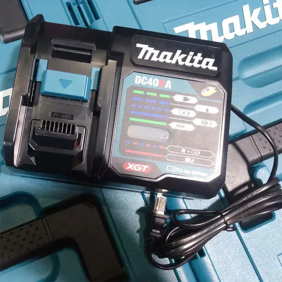 Makita DC40RA 40V Max XGT Rapid Optimum Charger Digital Display Original 40V Lithium Battery Charger Dual Fan Design