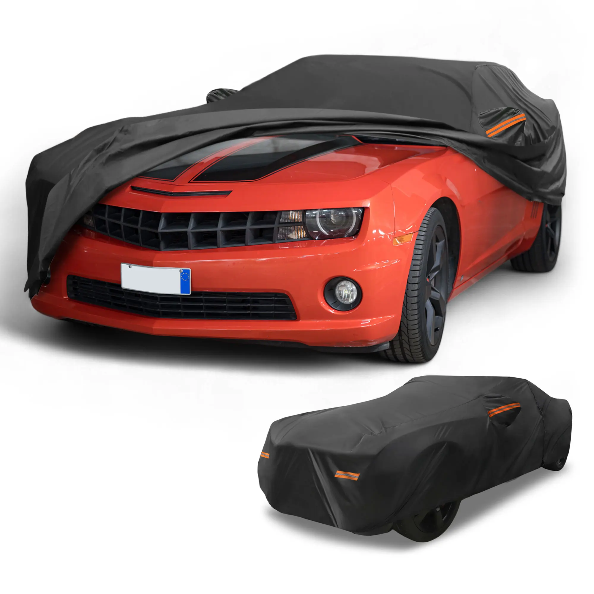 

UXCELL Car Cover Waterproof All Weather Rain Protection Full Exterior Cover for Chevrolet Camaro 190T-PU with Reflective Strips