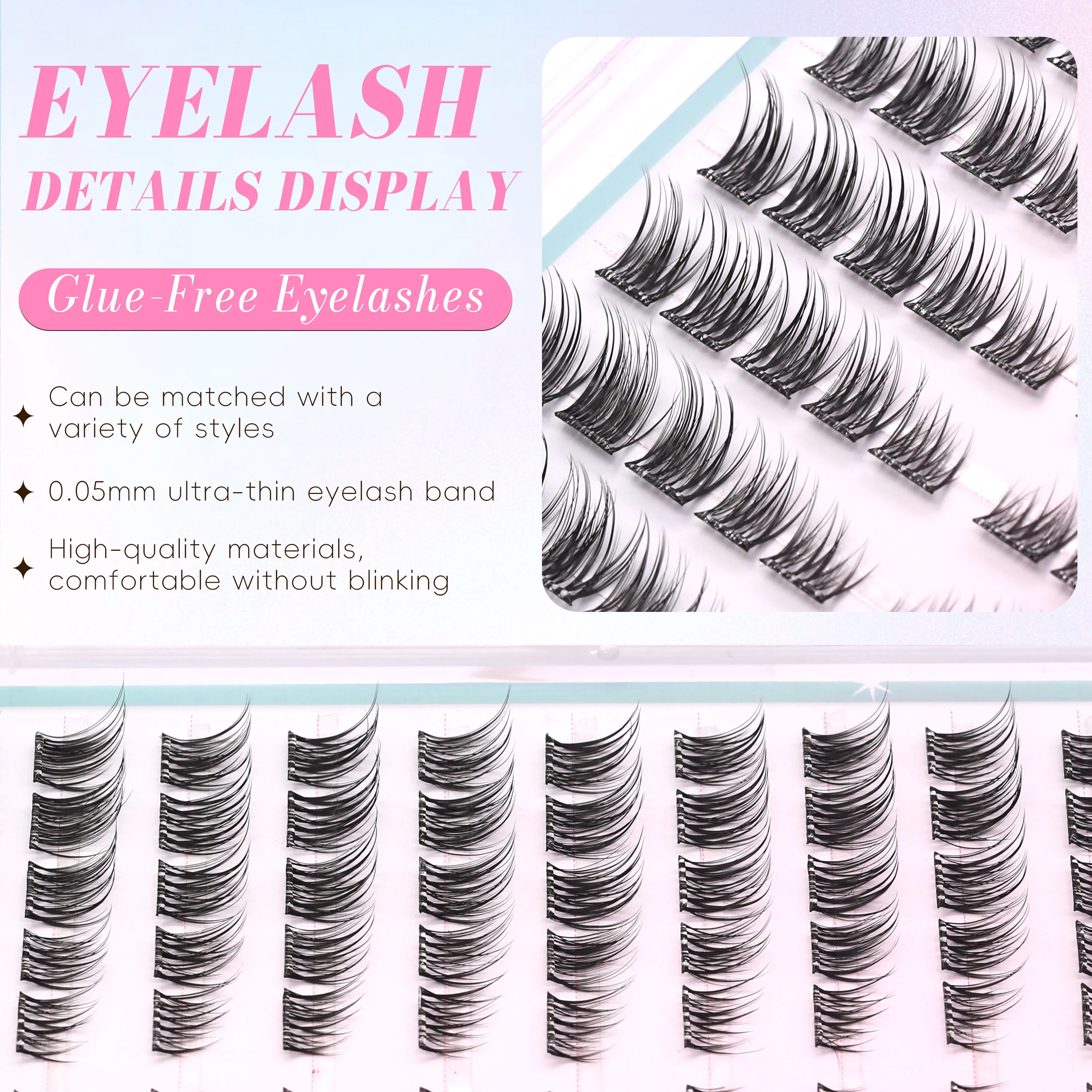 100 Clusters Natuurlijke en La - Eyelash Extension Last recensie en prijs