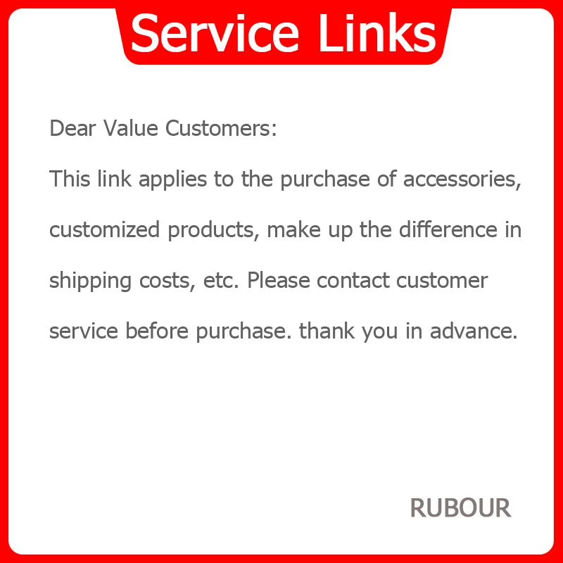 

This link applies to the purchase of accessories, customized products, make up the difference in shipping costs