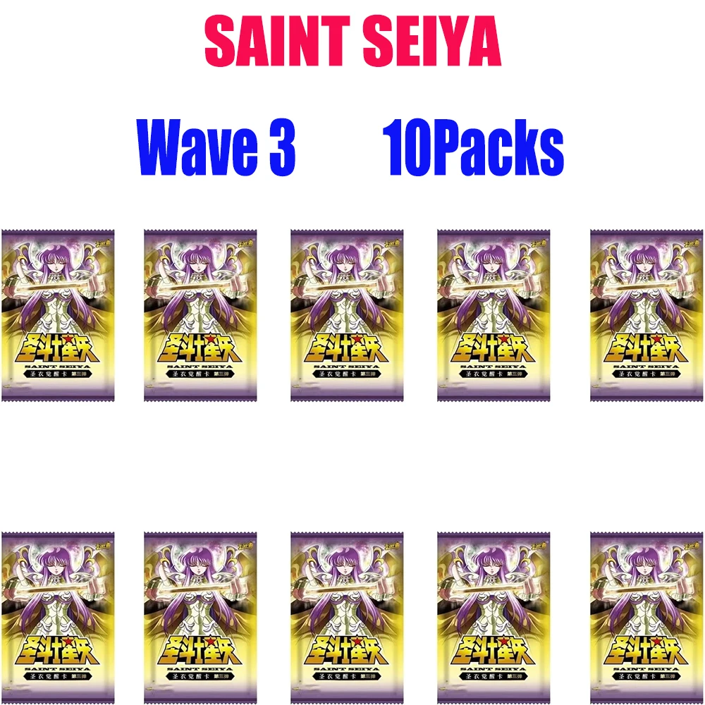 Kayou saint seiya cartão booster caixa original 20 pacotes \ 10 pacotes \ 5 pacotes anime coleção cartões brinquedo das crianças presentes de aniversário