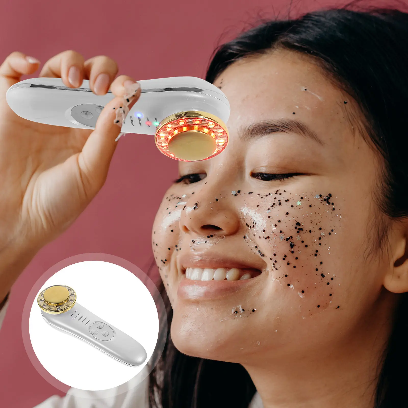 カラーライトイオンデバイス美容機器一定温度ゴールデンマイクロカレントフェイスリフタースキン若返り