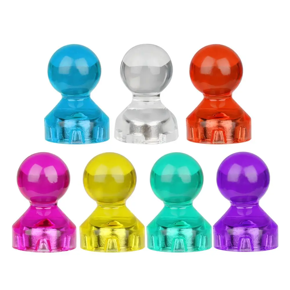 10 Pcs / Set Practical Tools Notice Board Markers Multicolor Magnetic Pushpin Acrylic Fridge Magnets Transparent