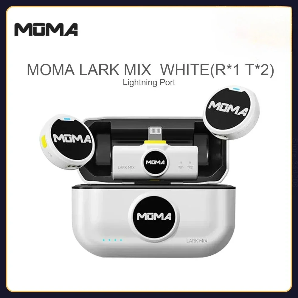 MOMA Microphone Lark MIX Button Collar Clip Magnetic Wireless Dual