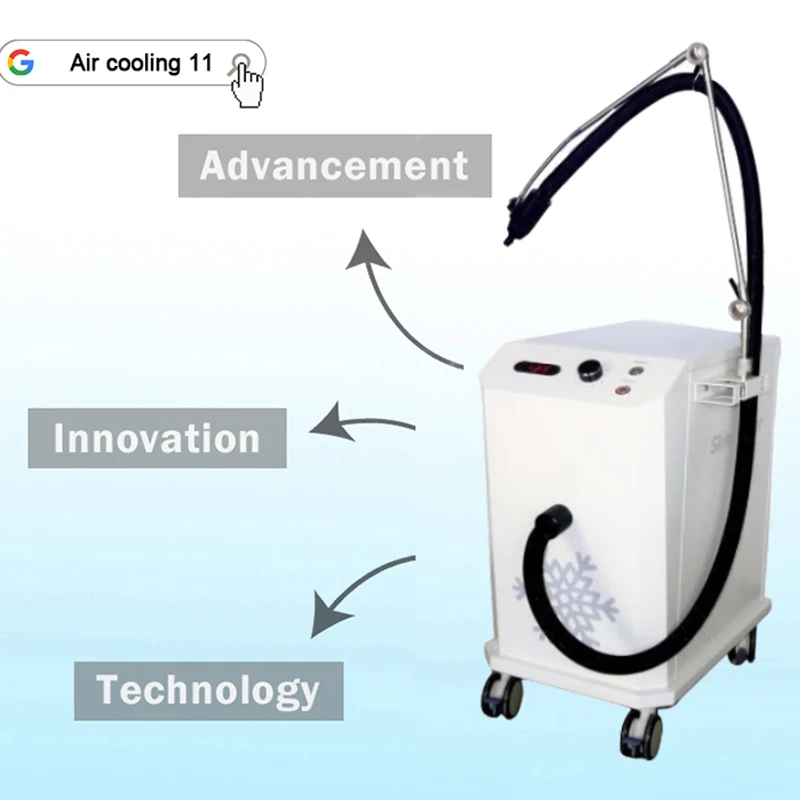 Air Skin Cooler Skin Cooling Machine Cold Air Epidermal Cooling Device for Laser Treatment Pain Relief Skin Protection