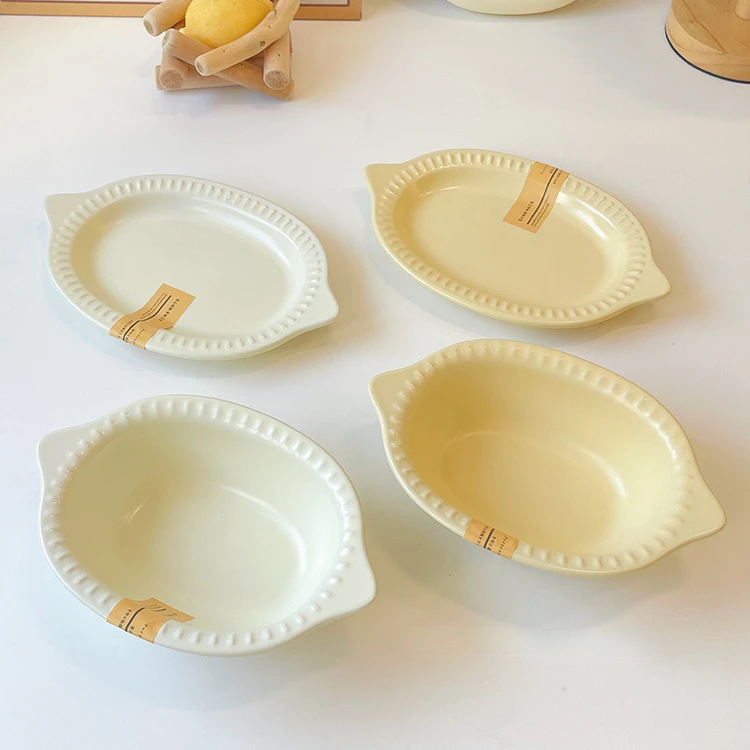 

Hand Kneaded Plates Ceramic Plate for Dinner Simple Household Dish Plate Matte Ceramic Pasta Plate Breakfast Salad Plate Bowl