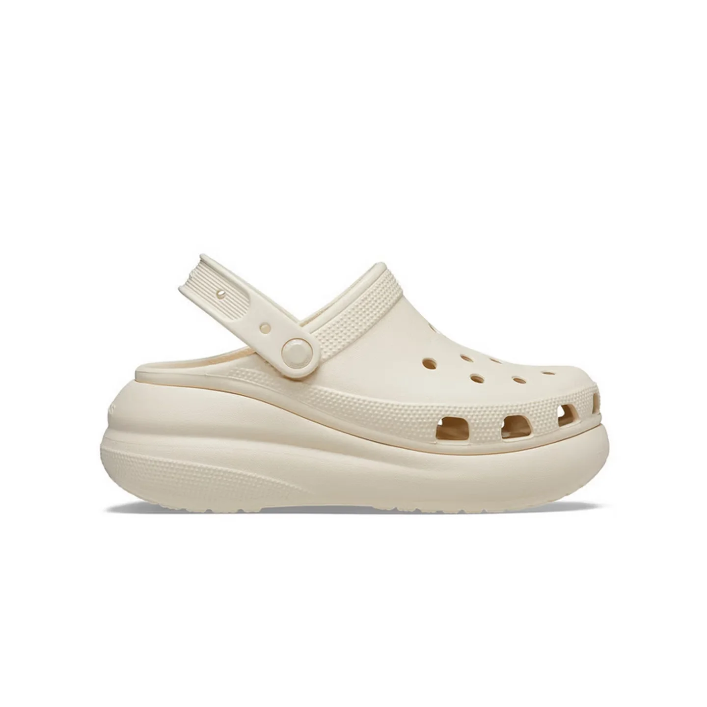 Crocs Classic Crush Clog Unisex Casual Clogs – Off-White, Soft Cushioning, Supportive & Breathable Fit 207521-2Y2