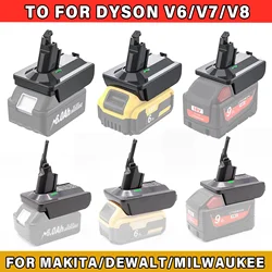 Adattatore per convertitore batteria al litio Makita/Dewalt/Milwauke 18V per strumento aspirapolvere serie Dyson V6 V7 V8 DC58/SV11/SV10
