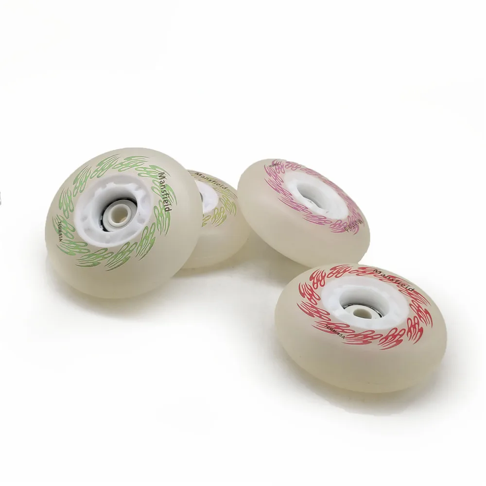 72mm 76mm 80mm LED wheel with Flash Shine roller skates 85A LED flash shining Inline skates wheel White Red Purple Green Colors