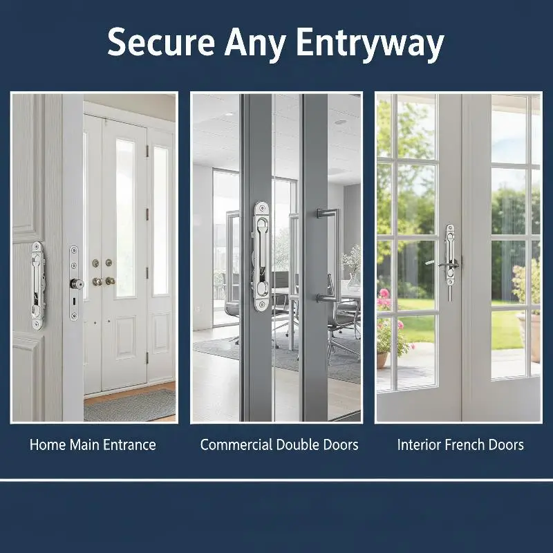 Stainless Steel Security Door Flush Bolt Durable Anti Theft Design Multiple Sizes For Home Gate Safety Use