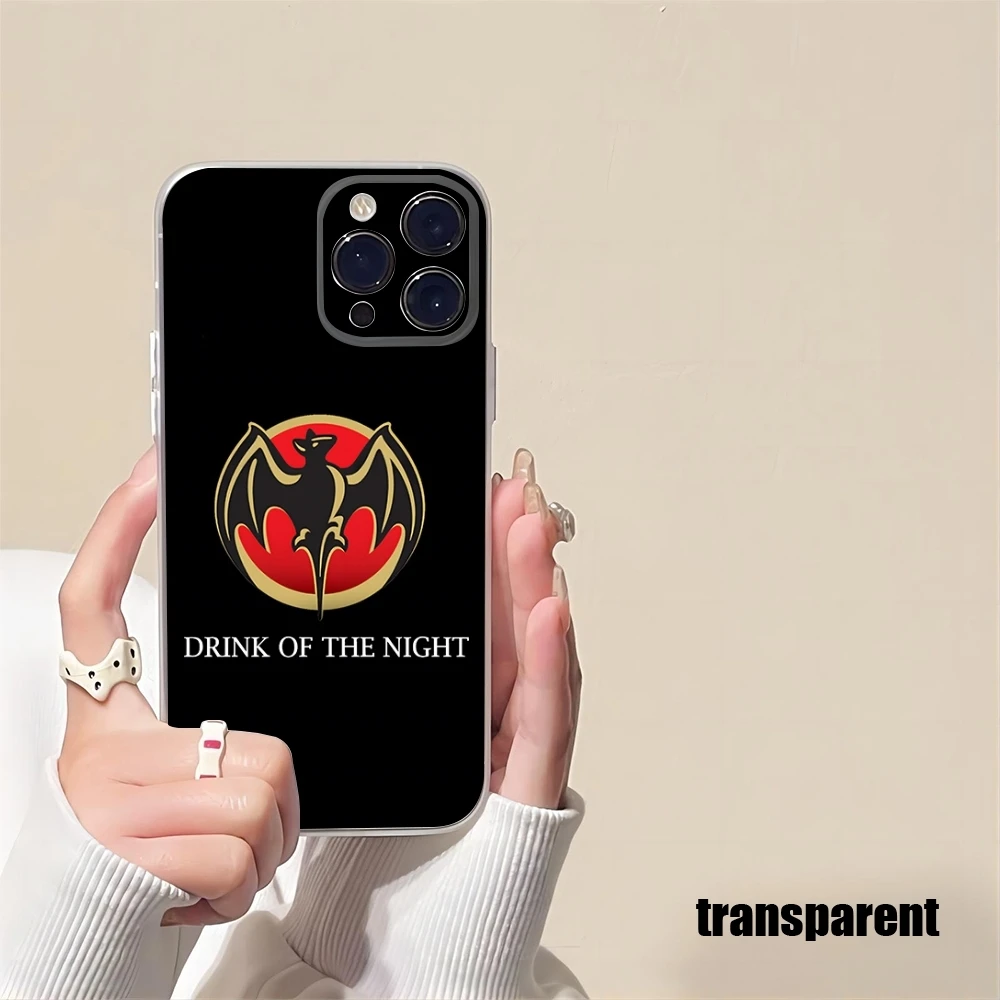 جراب هاتف Bacardi Rum Vampire bats ، غطاء شفاف ، iPhone 15 ، 14 ، 12 ، 13 ، 11 Pro Max ، Mini ، X ، XR ، XS ، 7 ، 8 Plus ، جديد ، #2