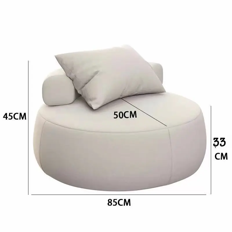 Nordic Ins Lazy Sofa Tatami Living Room Single Chair Leisure Round Small Sofa Bedroom Balcony Light Luxury And Simplicity Hot