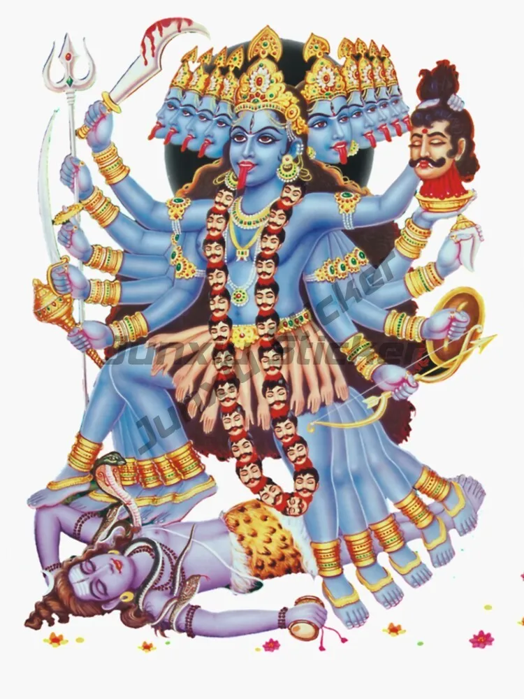 Kali Indian Mythological Character Vinyl Graphic Car Stickers Moto Bumper Window Car Accessories Vinyl Self-adhesive Decals