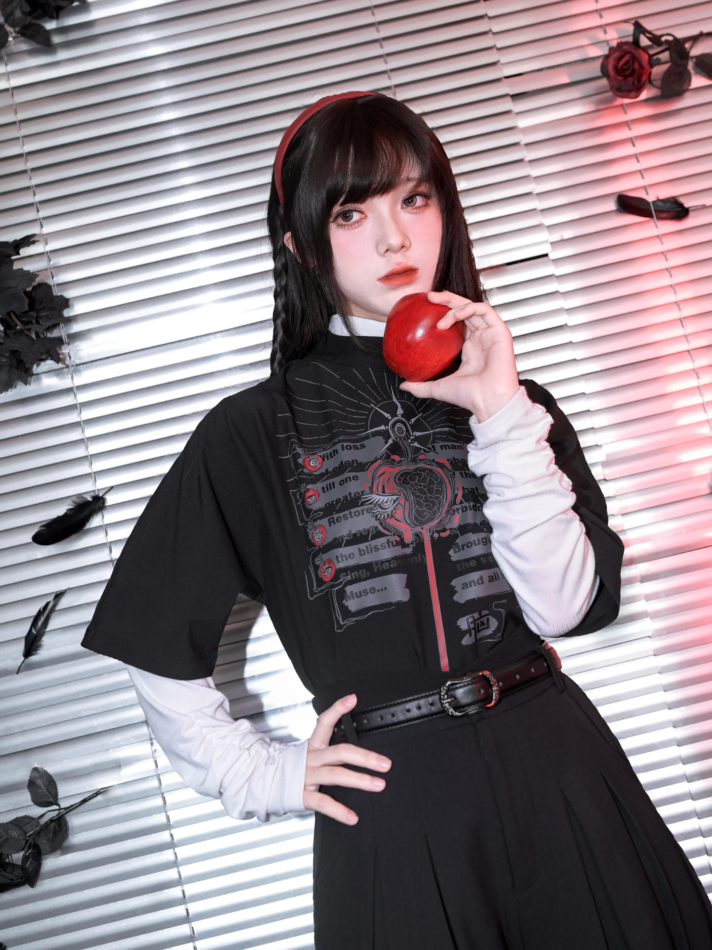 

New Arrival 2 Pieces k Sle Printed Loose Fit irt Stand Collar f Sve Women's Faion Polyester Blend Spring 2026