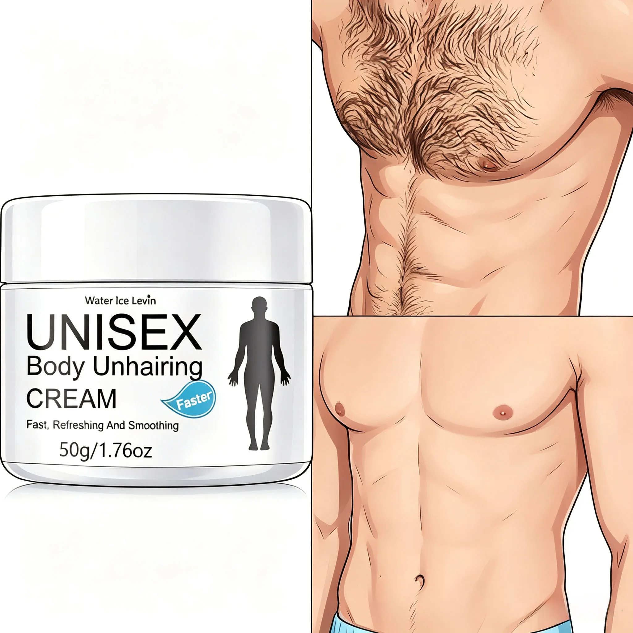 Unisex Sensitive‑Skin Hair Removal Cream Painless Body Depilatory Cream