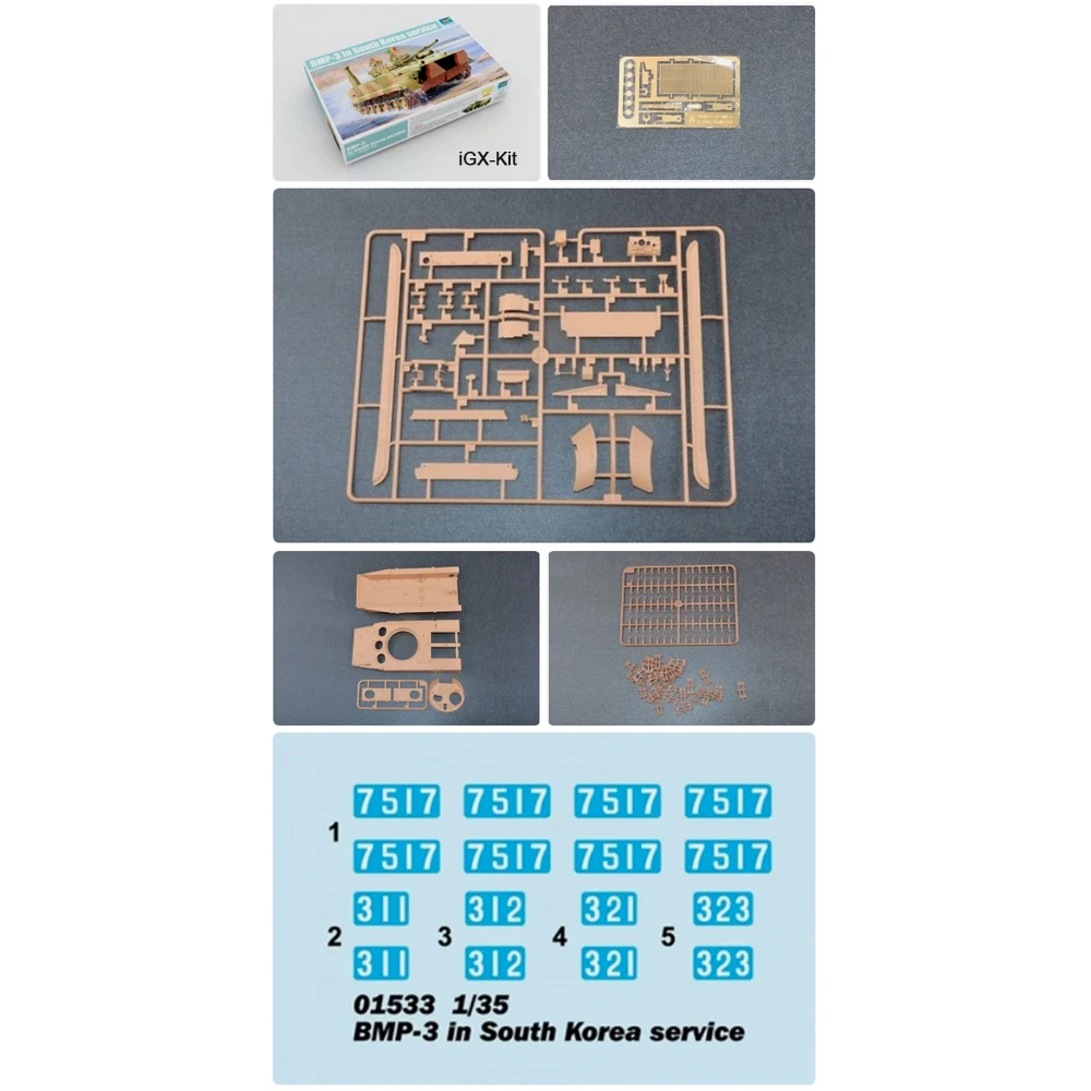

Trumpeter 01533 1/35 South Korea BMP3 BMP-3 IFV Infantry Fighting Vehicle Car Military Plastic Assembly Building Model Kit
