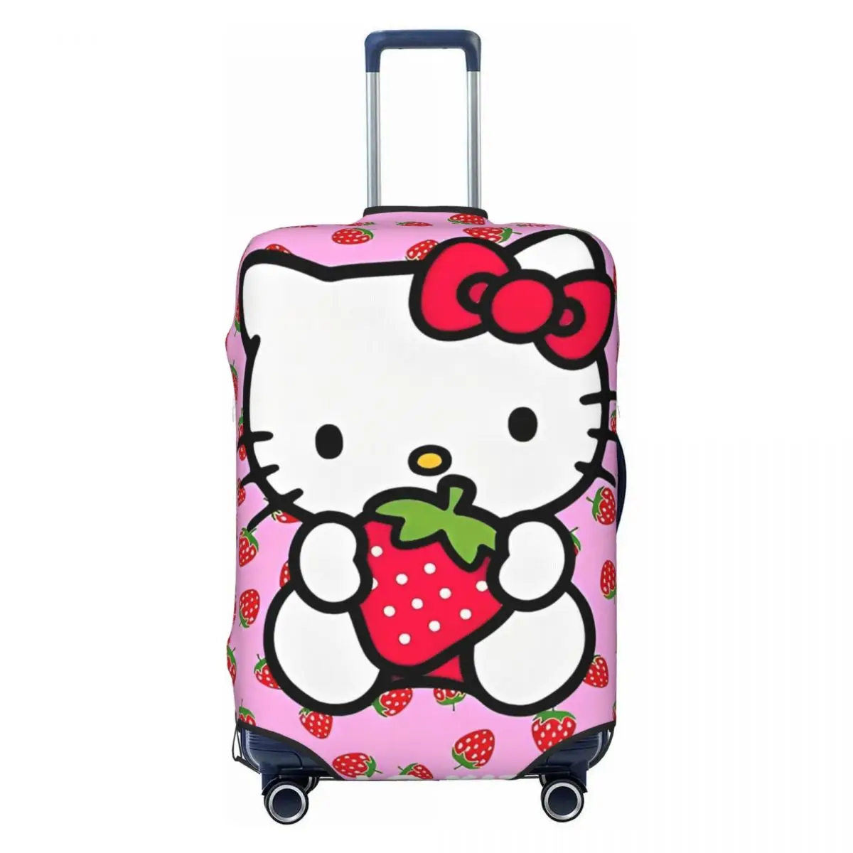 

Custom Hello Kitty Cartoon Cat Suitcase Cover Cruise Trip Protection Flight Useful Luggage Case