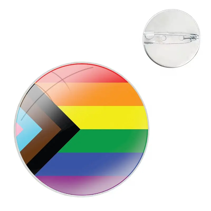 Pins Badge Metal Brooches For Clothes Backpack Decoration gift Pride Progress Lgbt Flag